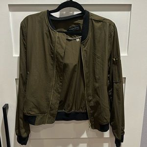 Green women’s bomber jacket